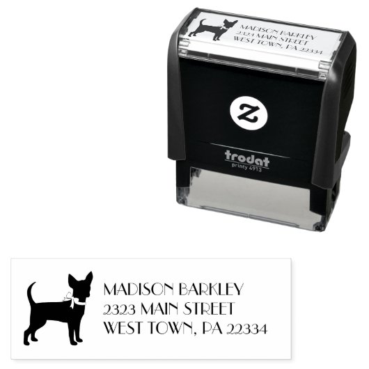 Tampon Auto-encreur Chihuahua Chien Chig Puppy (En situation)