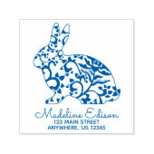 Tampon Auto-encreur Chinoiserie Bunny Rabbit Adresse Stamp auto-encre (Design)