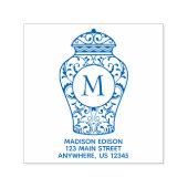 Tampon Auto-encreur Chinoiserie Ginger Jar Adresse Stamp auto-encre (Design)