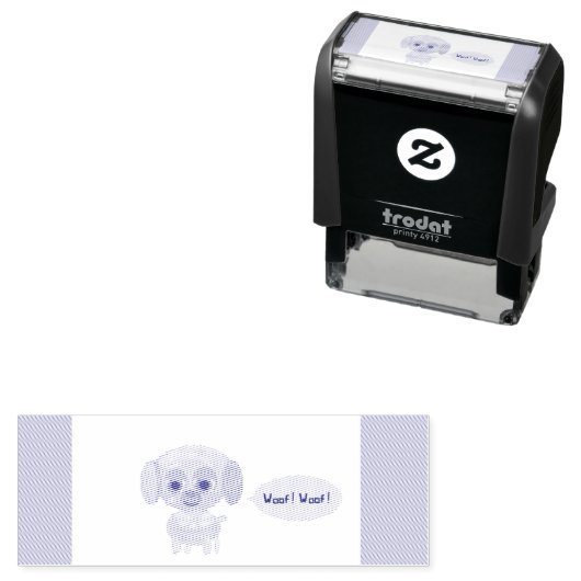 Tampon Auto-encreur Chiot à aboyer (En situation)