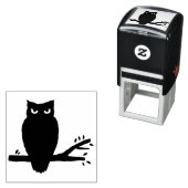 Tampon Auto-encreur Chouette de nuit éffrayante Silhouette (En situation)