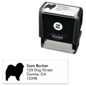 Tampon Auto-encreur Chow Chow Chig race Silhouette Adresse de retour (En situation)