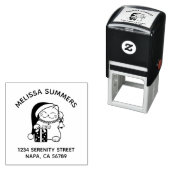 Tampon Auto-encreur Christmas Cat Arch Address (En situation)