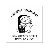 Tampon Auto-encreur Christmas Cat Arch Address (Design)