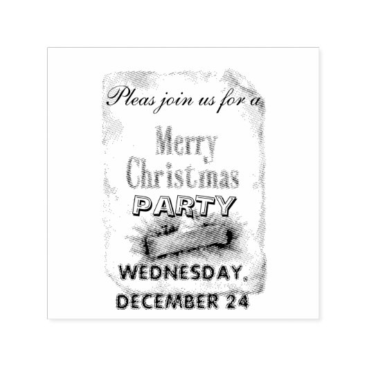 Tampon Auto-encreur christmas invitations cards (Design)