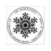 Tampon Auto-encreur Christmas Snowflake Holiday Return Address (Design)