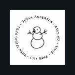 Tampon Auto-encreur Christmas Snowman Adresse de retour Timbre auto-en<br><div class="desc">Christmas Snowman Adresse de retour Timbre auto-encastré</div>