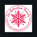 Tampon Auto-encreur Christmas Winter Snowflacon Adresse de retour<br><div class="desc">Ajoutez si customisé de fête à votre courrier cette saison des fêtes avec ce mignon timbre d'adresse de retour. Winter Snowflake et texte de script amusant. Le modèle est facile à ajuster. N'oubliez pas de changer la couleur de l'encre si vous le désirez.</div>
