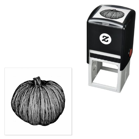 Tampon Auto-encreur Citrouille automne (En situation)