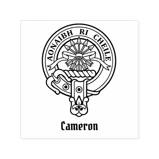 Tampon Auto-encreur Clan Cameron Crest (Design)