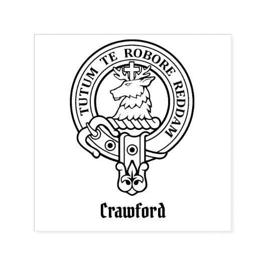 Tampon Auto-encreur Clan Crawford Crest Timbre auto-encastré (Design)