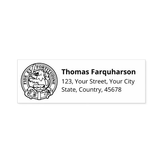 Tampon Auto-encreur Clan Farquharson Crest Timbre auto-encastré (Design)