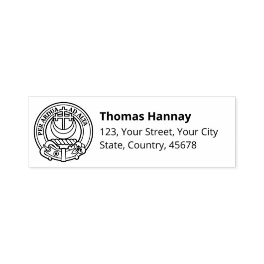 Tampon Auto-encreur Clan Hannay Crest Timbre auto-encastré (Design)