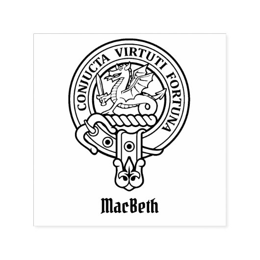Tampon Auto-encreur Clan MacBeth Crest Stamp autoportant (Design)