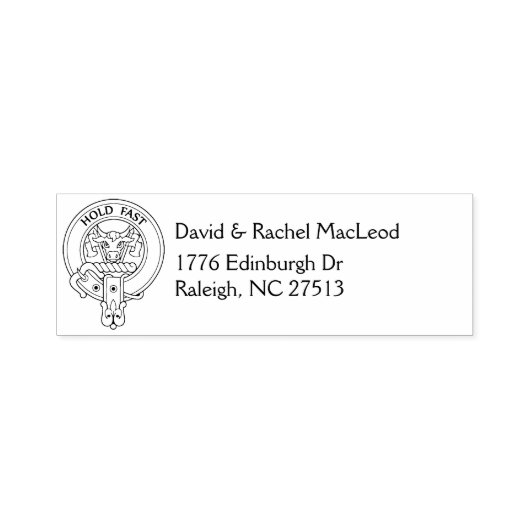 Tampon Auto-encreur Clan MacLeod [EDIT] Crest & Address (Design)