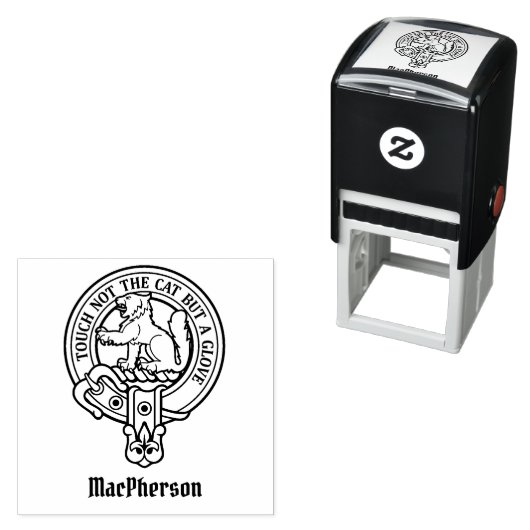 Tampon Auto-encreur Clan MacPherson Crest Stamp autoportant (En situation)