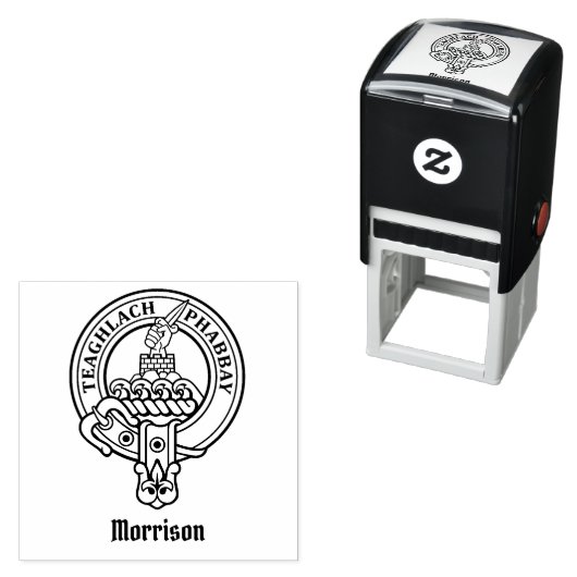 Tampon Auto-encreur Clan Morrison Crest Stamp autoportant (En situation)