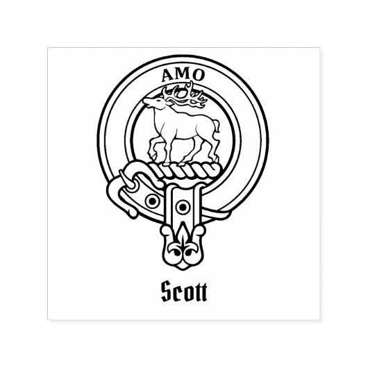 Tampon Auto-encreur Clan Scott Crest Stamp autoportant (Design)