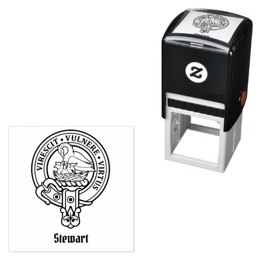 Tampon Auto-encreur Clan Stewart Crest (En situation)