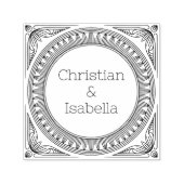 Tampon Auto-encreur Classic Couple's Names Self-Inking Stamp (Design)