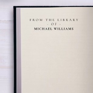 Tampon Auto-encreur Classic Élégant De La Bibliothèque De Nom Personna