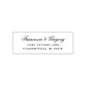 Tampon Auto-encreur Classic Elegant Script Mariage Adresse de retour (Design)