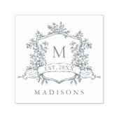 Tampon Auto-encreur Classic Floral Crest Monogram (Design)