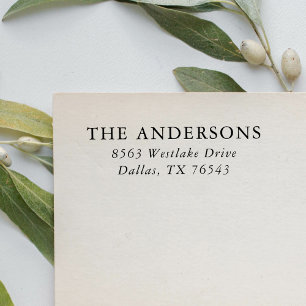 Tampon Auto-encreur Classic Modern Family Name Adresse de retour