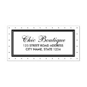 Tampon Auto-encreur Classic moderne frontière Polka Point Adresse d'af (Design)