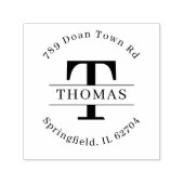 Tampon Auto-encreur Classic Monogram Personalized Return Address Stamp (Design)