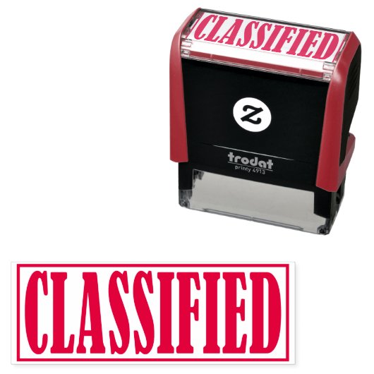 Tampon Auto-encreur Classifié Business Office Cadre Simple Word (En situation)