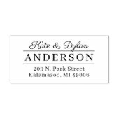 Tampon Auto-encreur Classy Couple Élégant Monogramme Adresse de retour (Design)