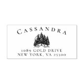 Tampon Auto-encreur Classy Nom de famille Adresse de retour (Design)