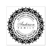 TAMPON AUTO-ENCREUR CLASSY ORNATE PERSONNALISÉ NOM DE FAMILLE RENVOI A (Design)