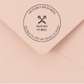 Tampon Auto-encreur Clé croisée de bureau professionnelle et logo de s