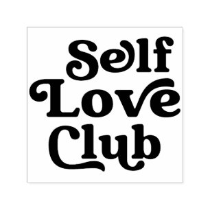 Tampon Auto-encreur Club d'amour minimal noir blanc