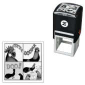 Tampon Auto-encreur Cock-A-Doodle-Doo ! (En situation)