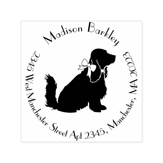 Tampon Auto-encreur Cocker Spaniel Chien Chien Puppy (Design)