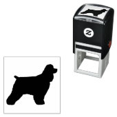 Tampon Auto-encreur Cocker Spaniel Chien race Silhouette (En situation)