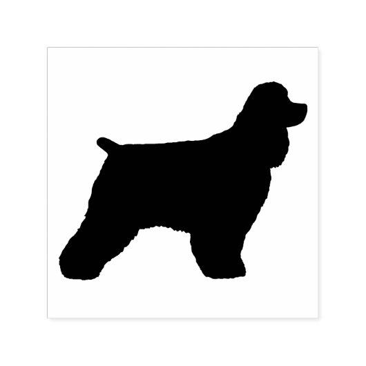 Tampon Auto-encreur Cocker Spaniel Chien race Silhouette (Design)