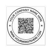Tampon Auto-encreur Code QR et texte personnalisé professionnel person (Design)