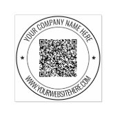 Tampon Auto-encreur Code QR et timbre personnalisé de l'entreprise (Design)