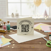 Tampon Auto-encreur Code QR Informations d'anniversaire Timbre en caou