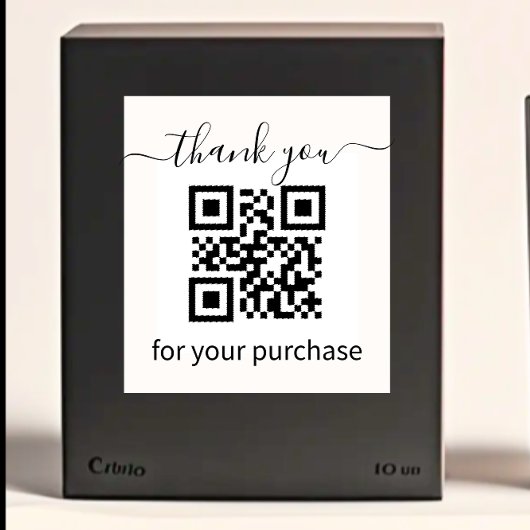 Tampon Auto-encreur Code QR merci pour votre achat