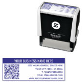 Tampon Auto-encreur Code QR personnalisé Informations sur le texte Adr (En situation)
