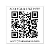 Tampon Auto-encreur Code QR personnalisé Texte Entreprise moderne (Design)