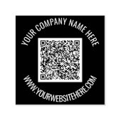 Tampon Auto-encreur Code QR personnalisé Texte et couleurs personnalis (Design)