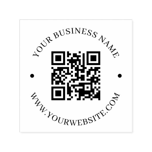 Tampon Auto-encreur Code QR promotionnel rond moderne personnalisé pou (Design)