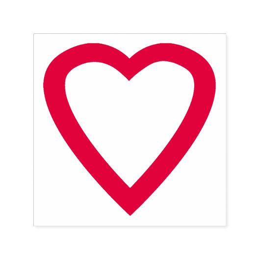 Tampon Auto-encreur Coeur d'amour rouge (Design)