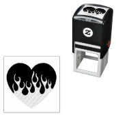 Tampon Auto-encreur Cœur de feu (En situation)